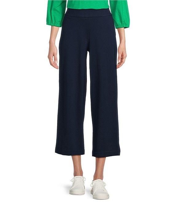 Allison Daley Light Weight Ponte Wide Leg Pull-On Crop Pants Product Image