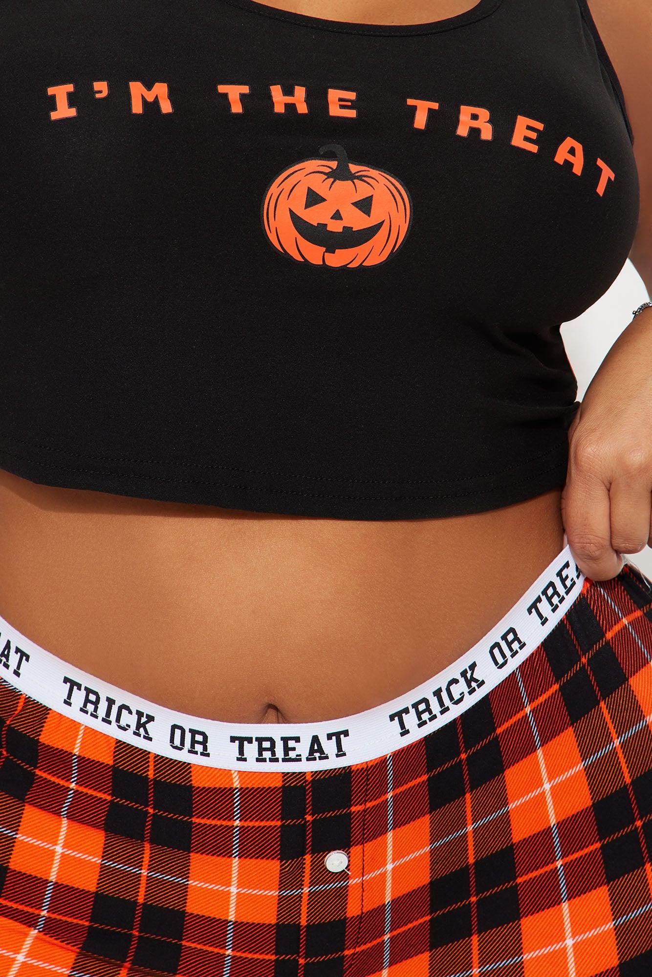 I'm The Treat Halloween PJ Short Set - Black Female Product Image