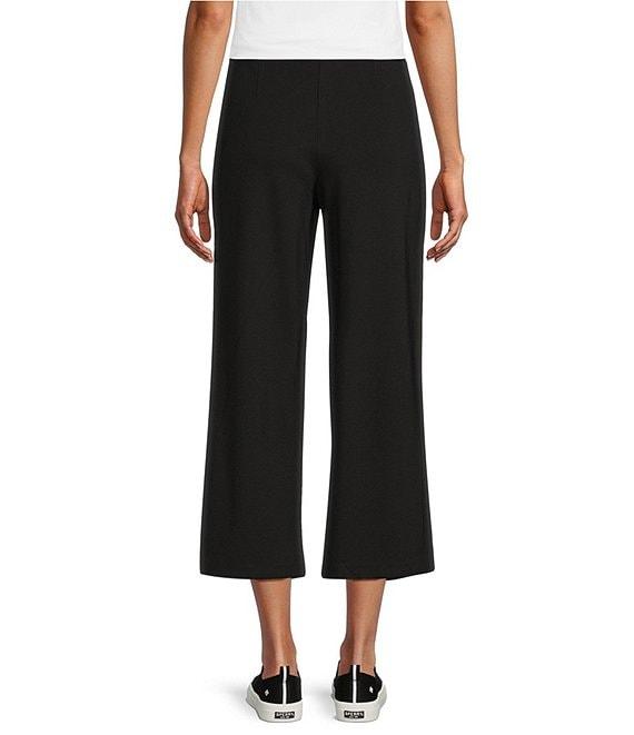 Allison Daley Light Weight Ponte Wide Leg Pull-On Crop Pants Product Image