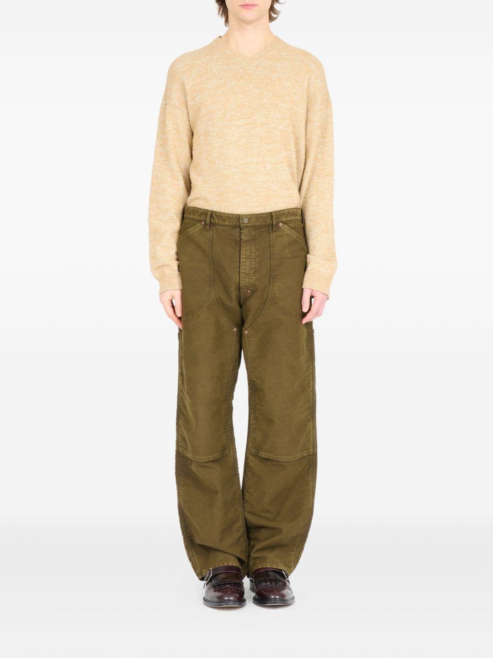 patch cotton trousers Product Image