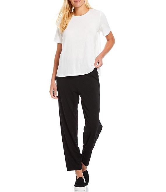 Eileen Fisher Tencel Jersey Tapered Leg Slouch Ankle Pants Product Image