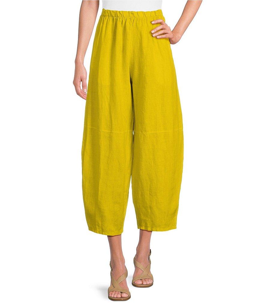 Bryn Walker Oliver Light Linen Elastic Waist Lantern Ankle Pants Product Image