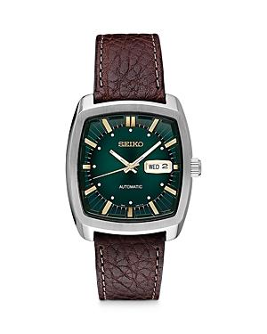 Seiko Mens Recraft Leather Automatic Watch - SNKP27 Brown Product Image