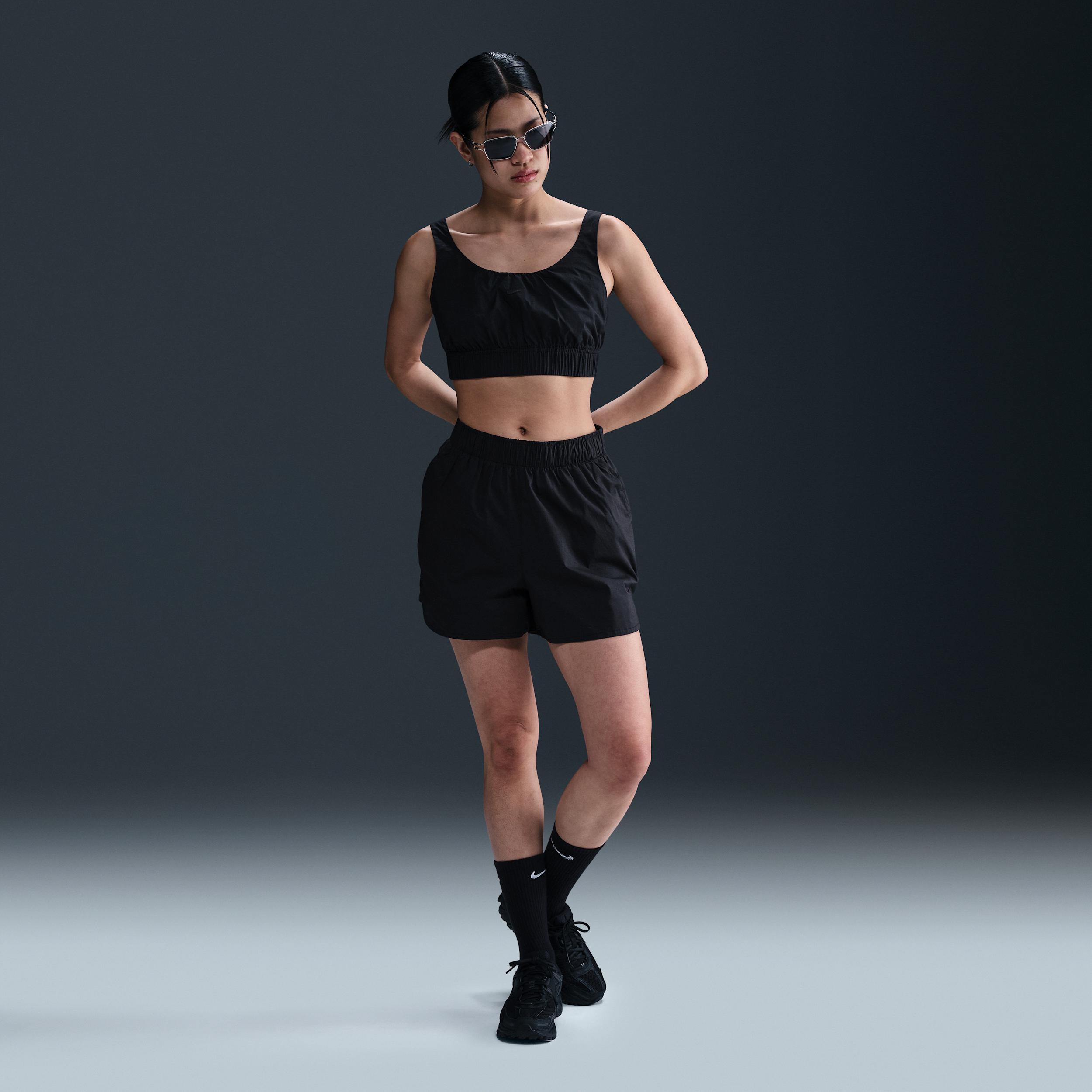 Womens Nike Sportswear Chill Poplin Slim Cropped Tank Top | HM6973-010 Product Image