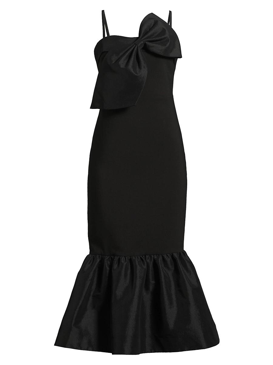 Womens Patti Bow Flounce Midi-Dress Product Image
