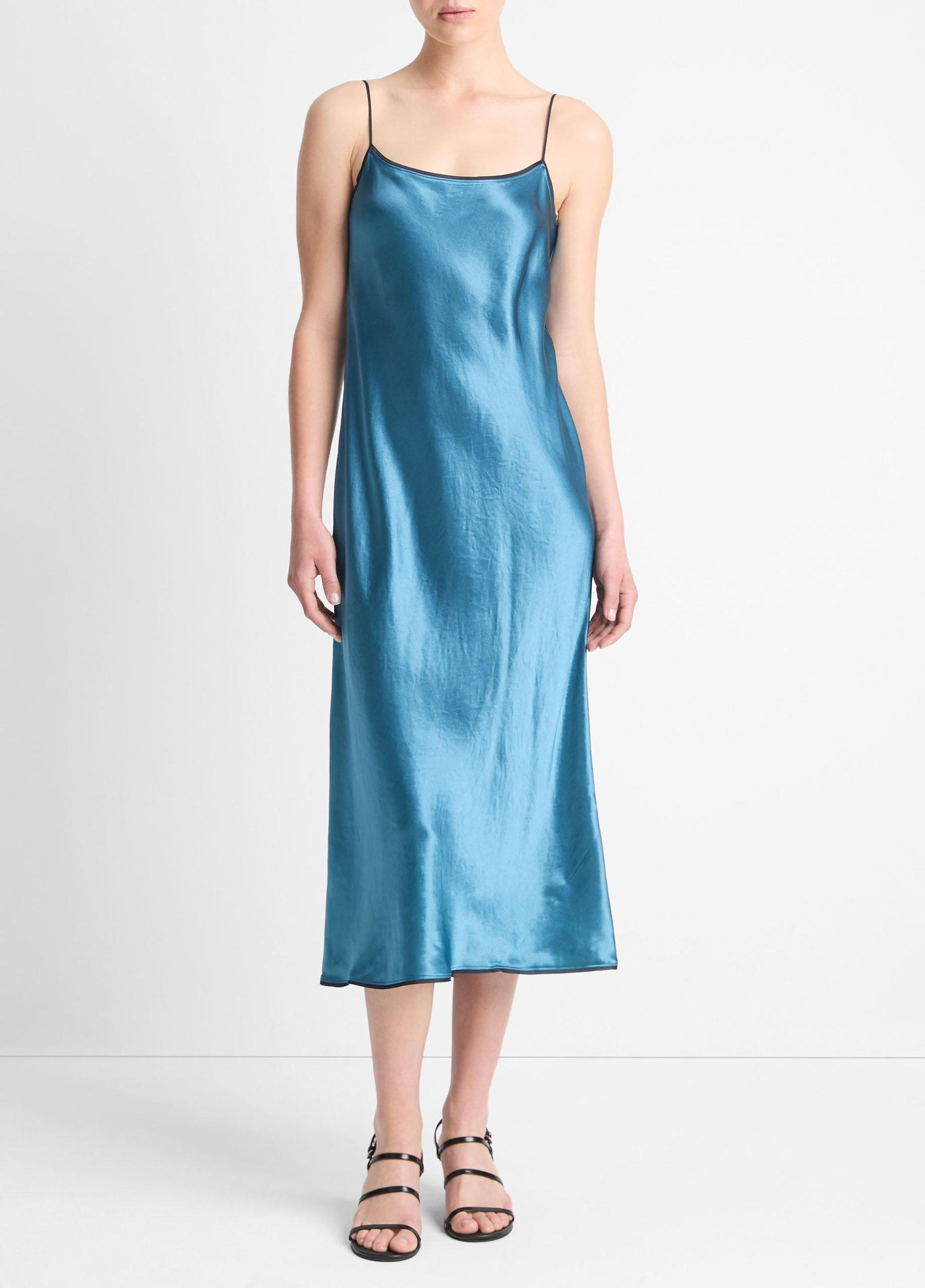 Satin Tipped Slip Dress Product Image