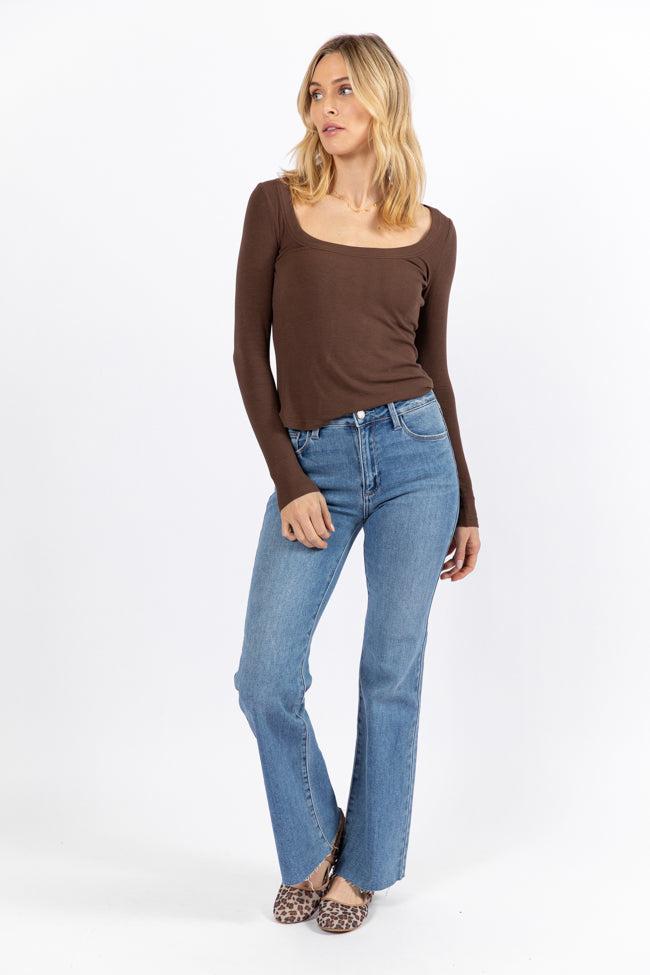 Eve Medium Wash Flare Jeans FINAL SALE Product Image