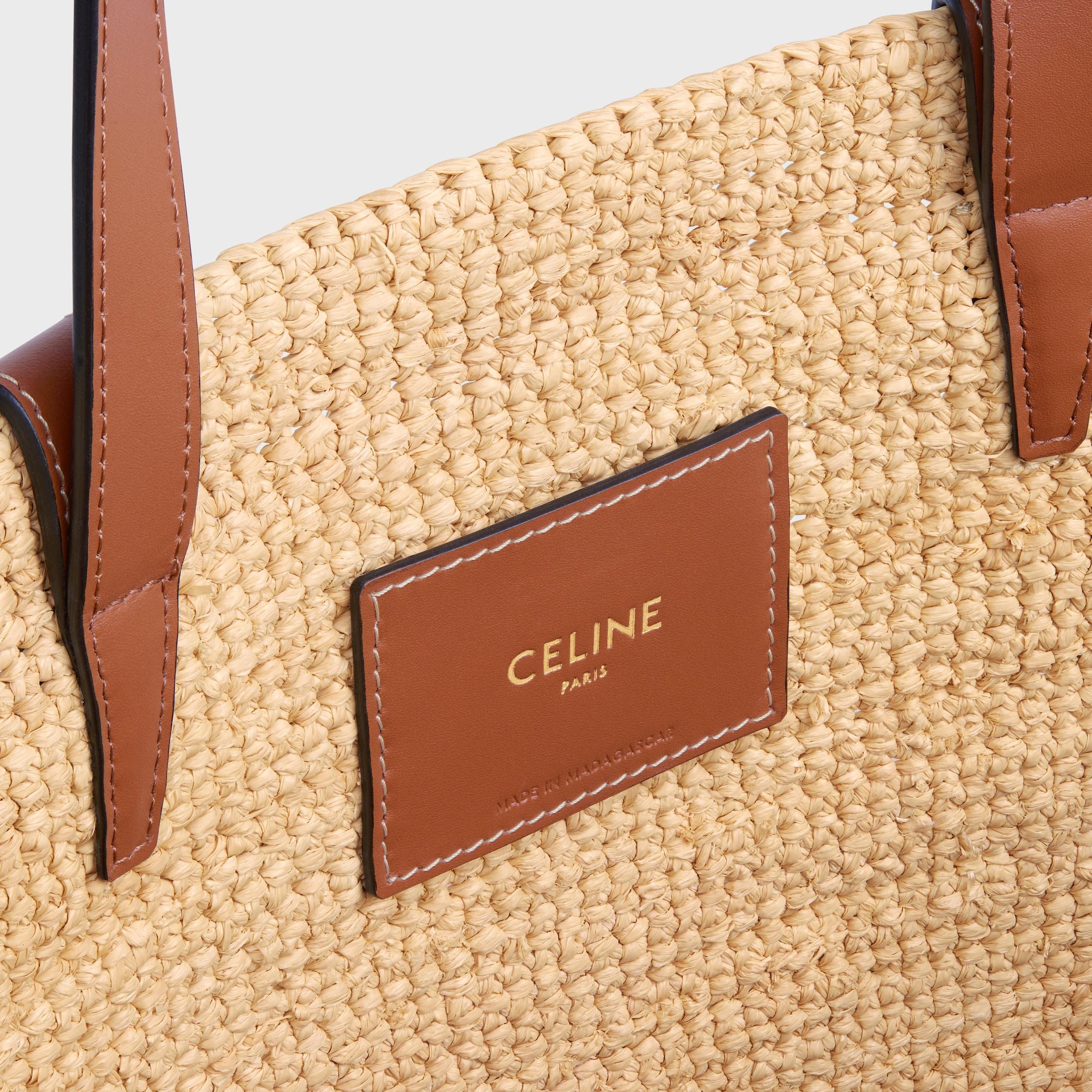 MEDIUM SUPPLE CELINE CLASSIC PANIER IN Raffia and calfskin Product Image