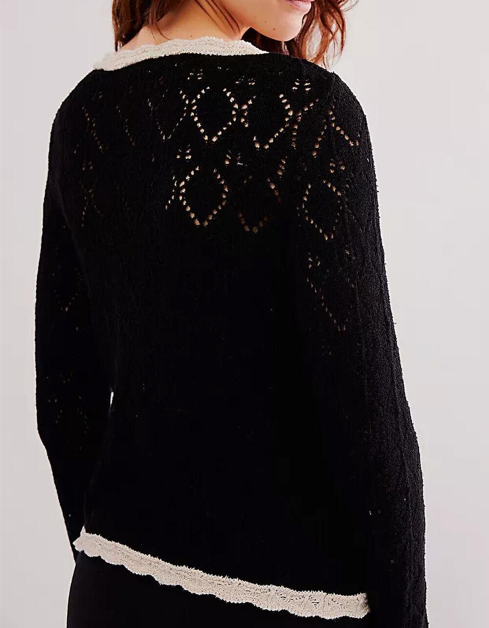 FREE PEOPLE Adelene Womens Cardigan - BLACK Product Image