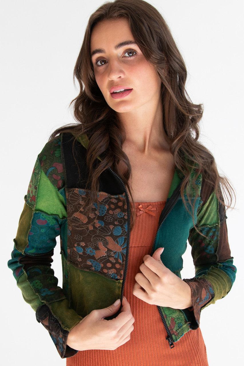 Mushroom Patchwork Hoodie Product Image
