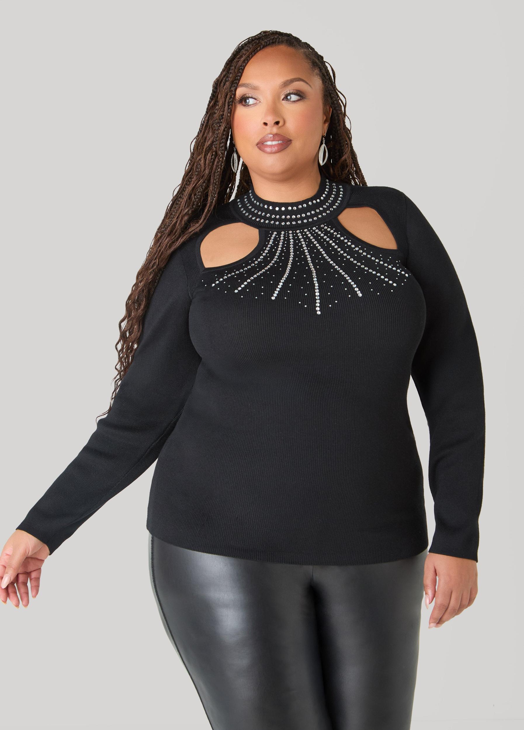 Cutout Crystal Sweater Product Image