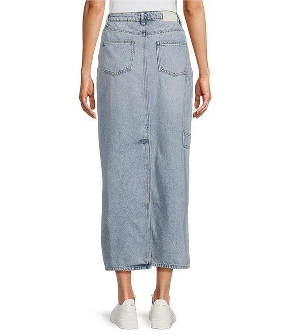 Every Denim High Rise Pencil Maxi Skirt Product Image