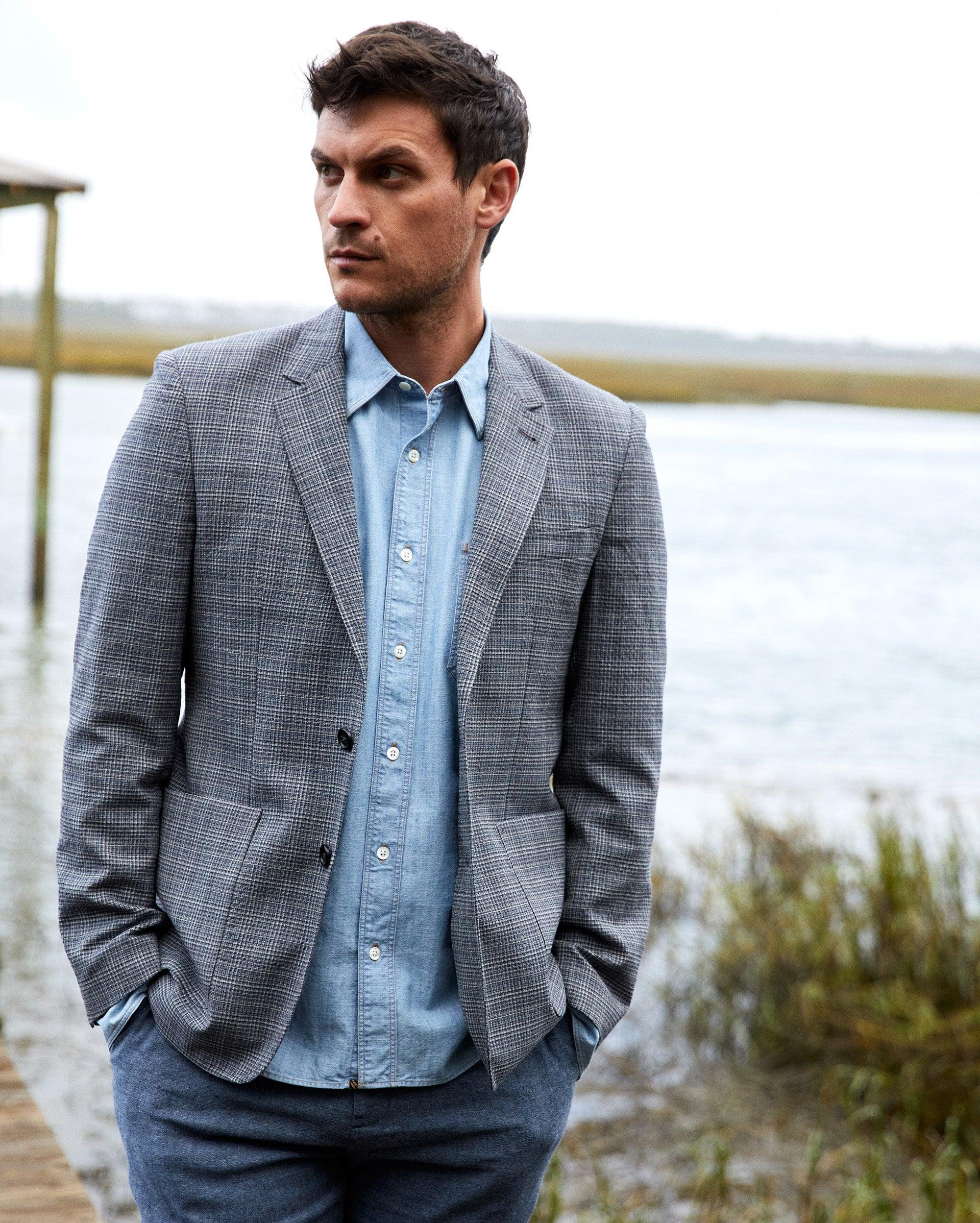 Micro-Plaid Walton Jacket -  Product Image