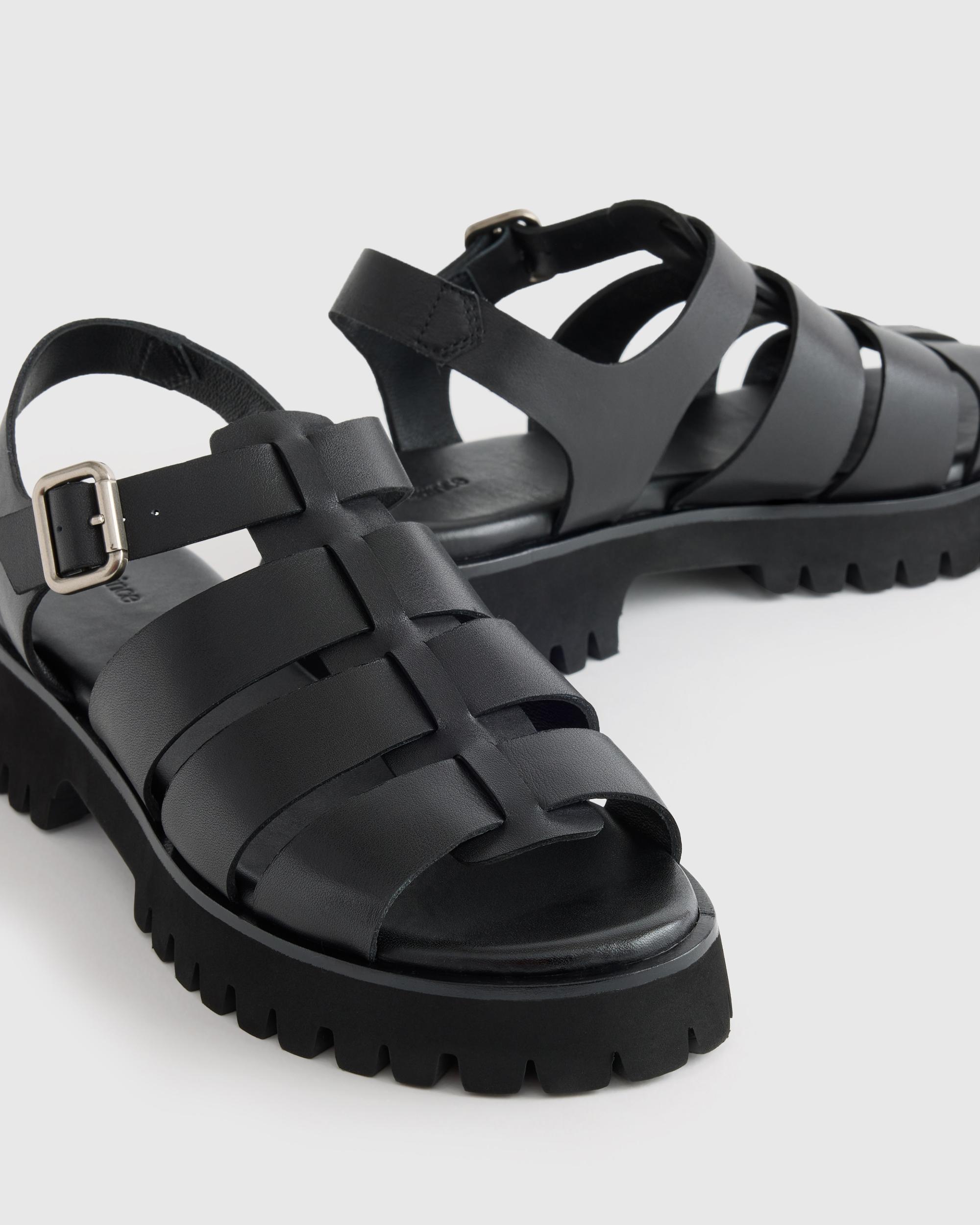 Quince | Women's Italian Leather Lug Sole Fisherman Sandal Product Image