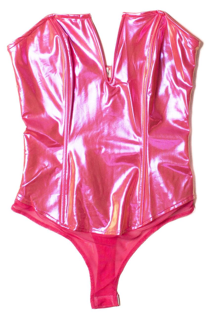 Strapless Pink Shimmer Bodysuit Product Image
