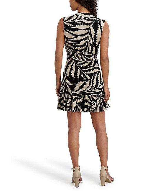 Kensie Floral Printed Jersey Knit Fit and Flare Dress Product Image