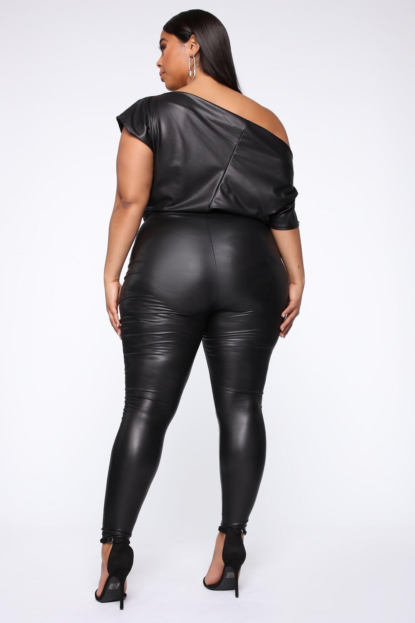 Want You Back PU Jumpsuit - Black Product Image
