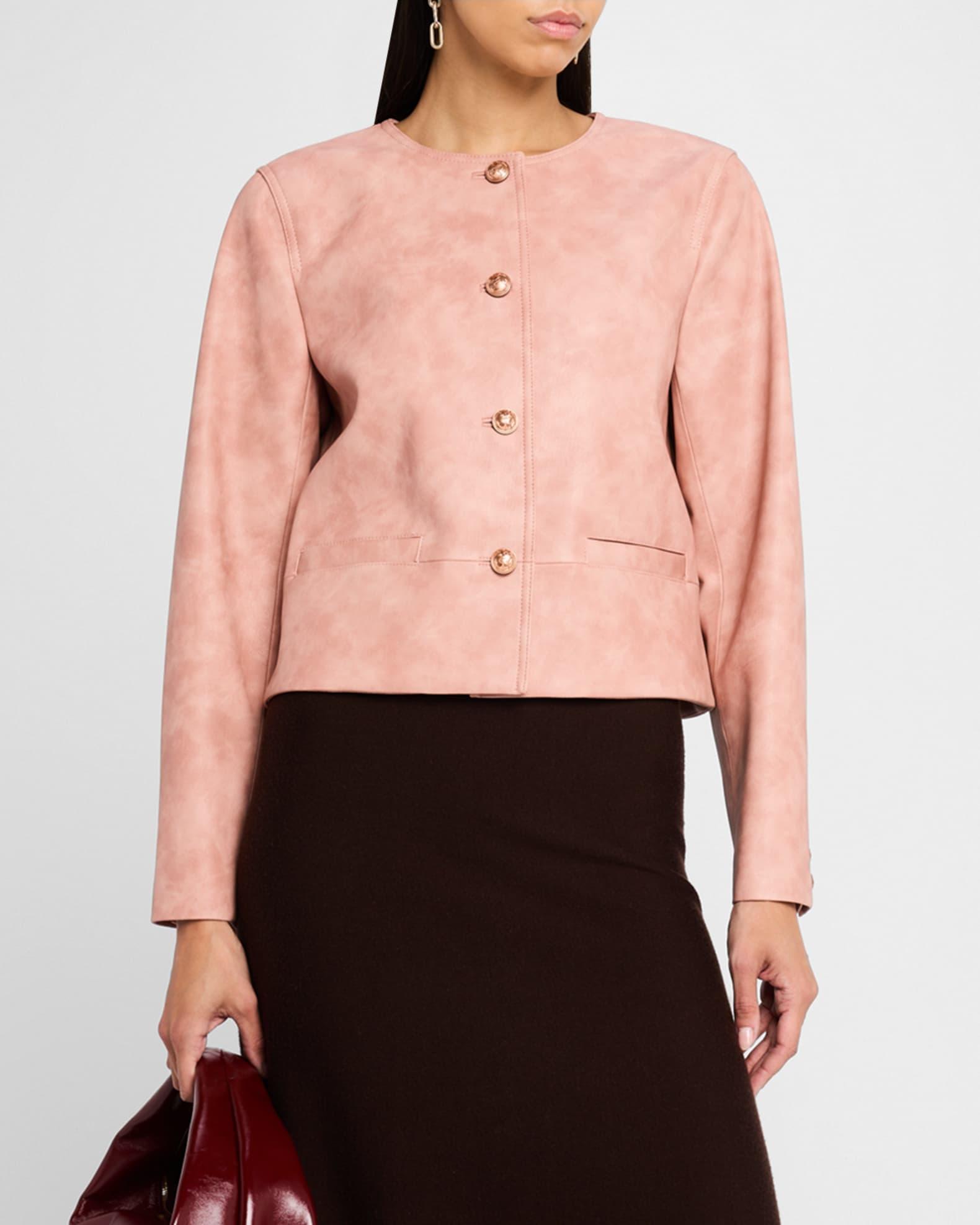 Lyles Boxy Faux Leather Jacket Product Image