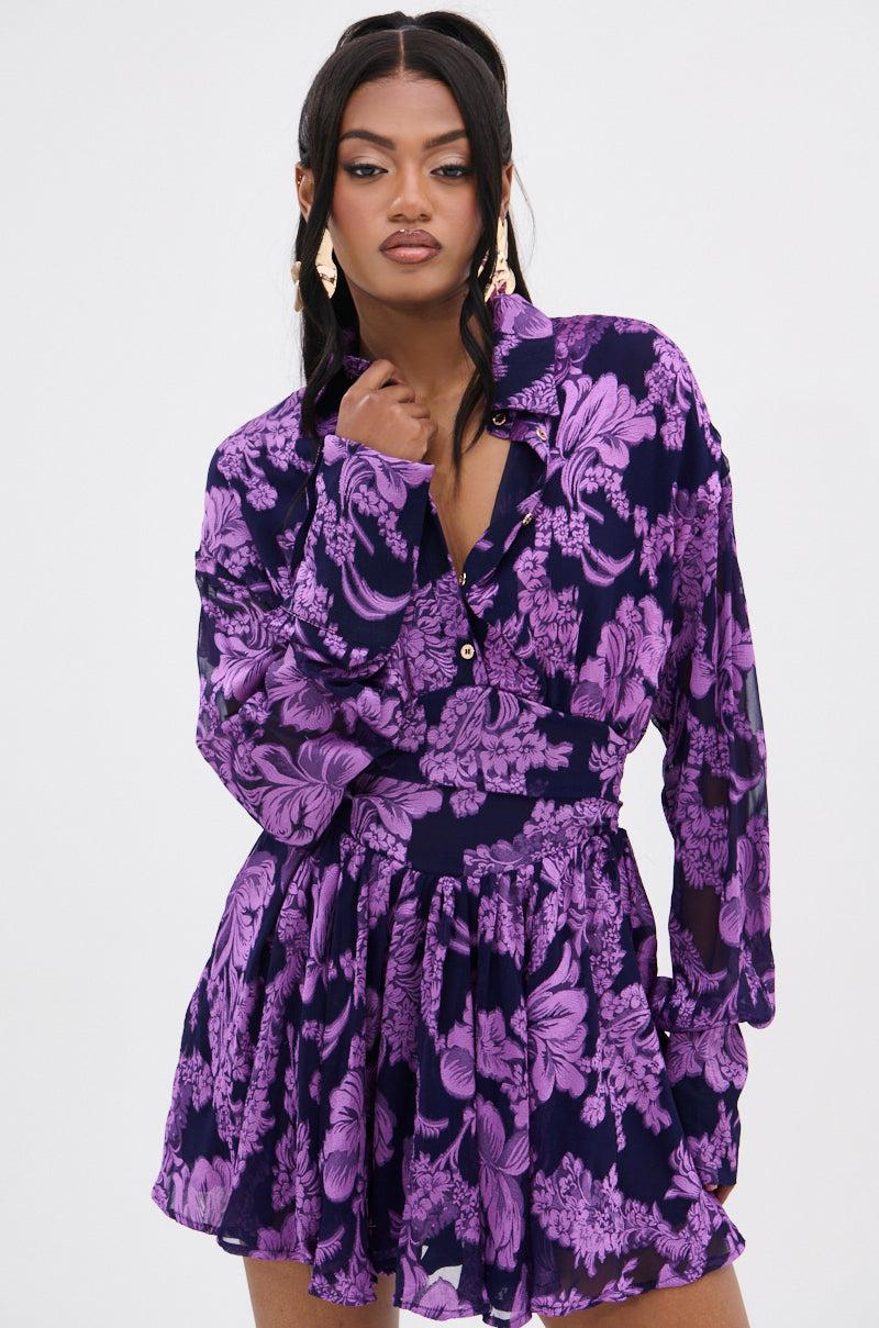 WOMAN OF THE HOUR PRINTED MINI DRESS Female Product Image