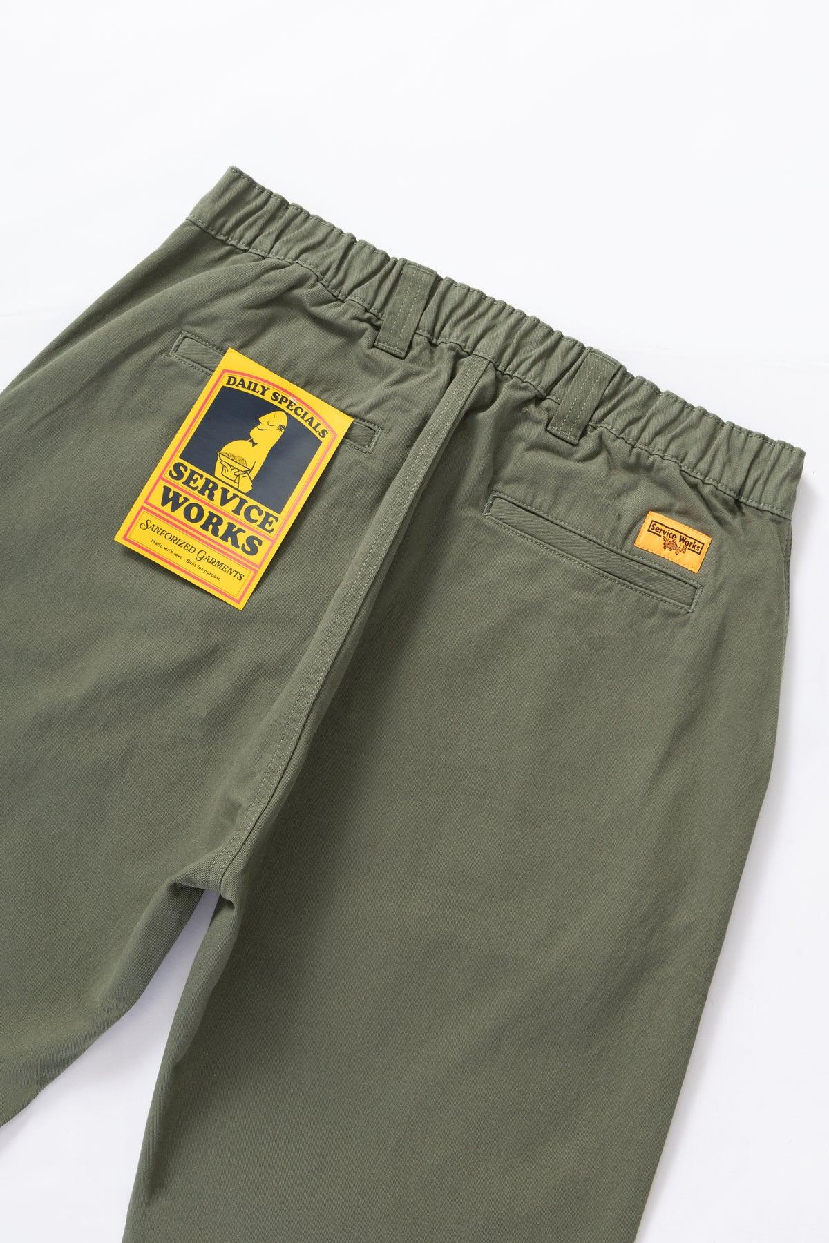 Drill Waiters Pant - Olive Product Image