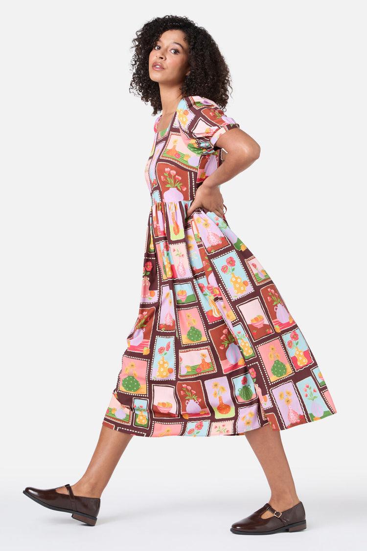 Flower Vases Midi Dress Product Image