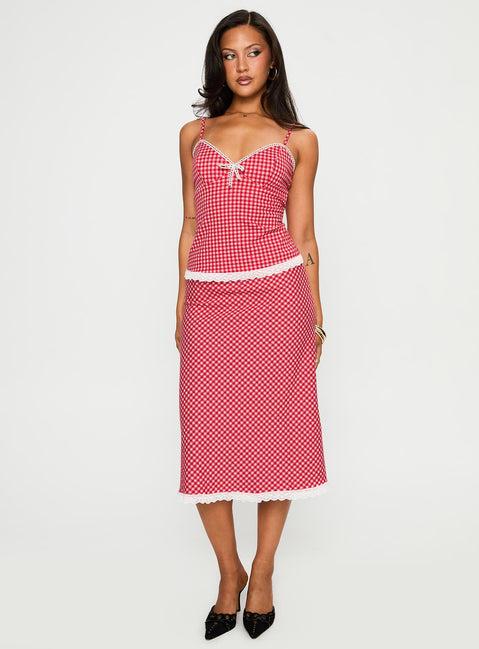 Love In London Set Red Check Product Image