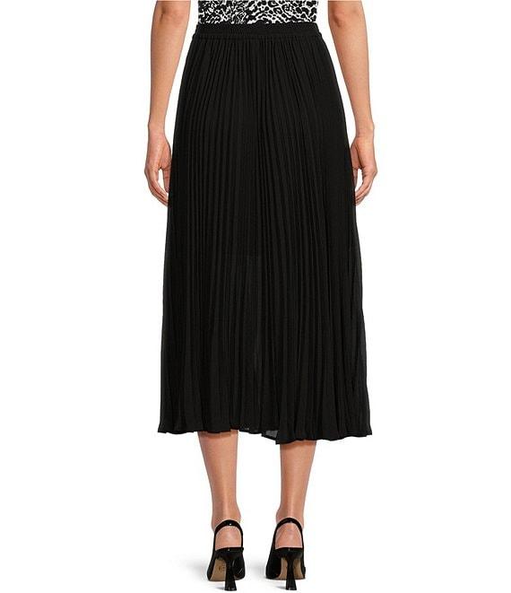 Michael Kors Pleated Elastic Waist A-Line Midi Skirt Product Image