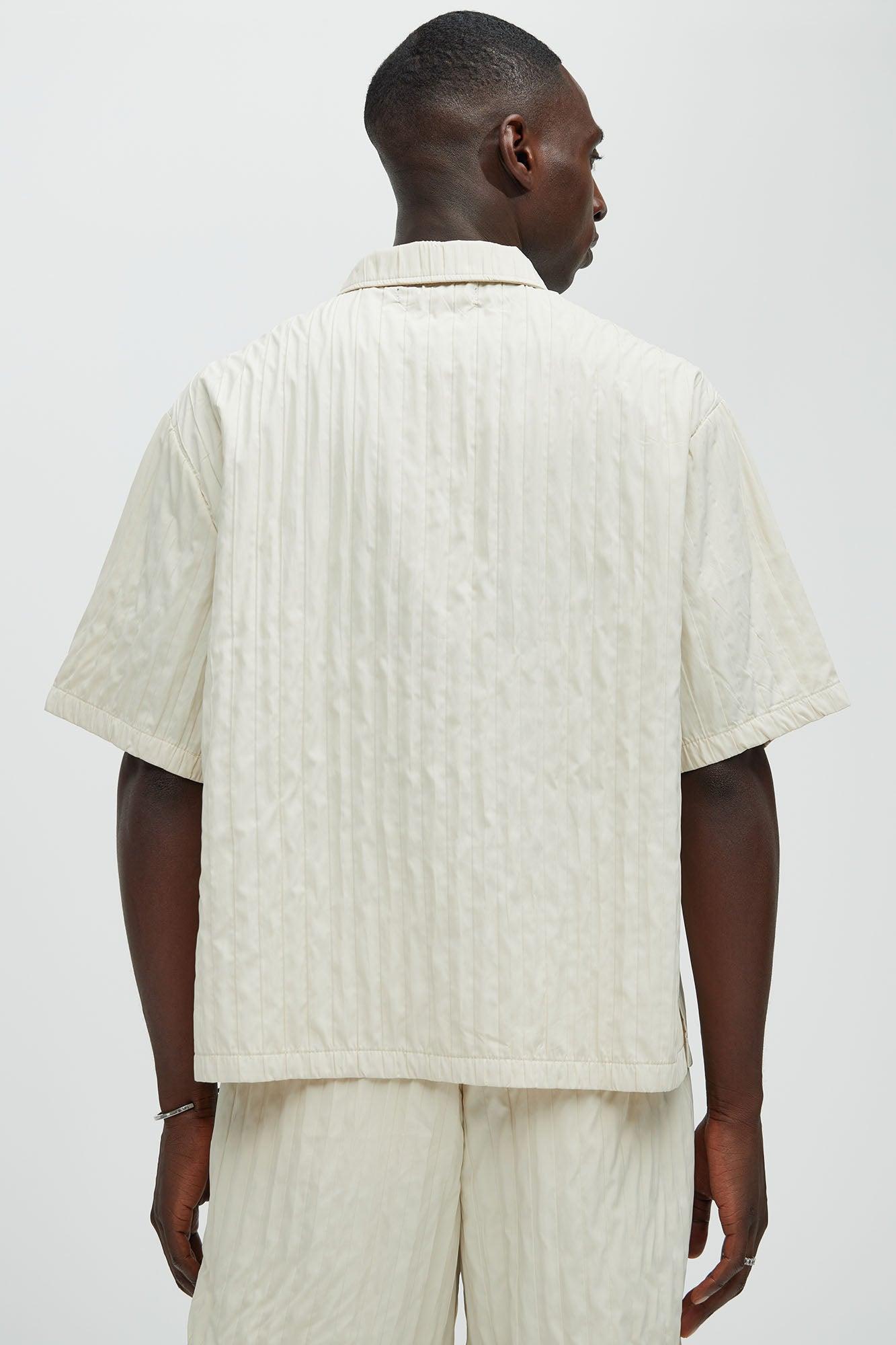 Cavour Crinkled Shirt - Cream Product Image