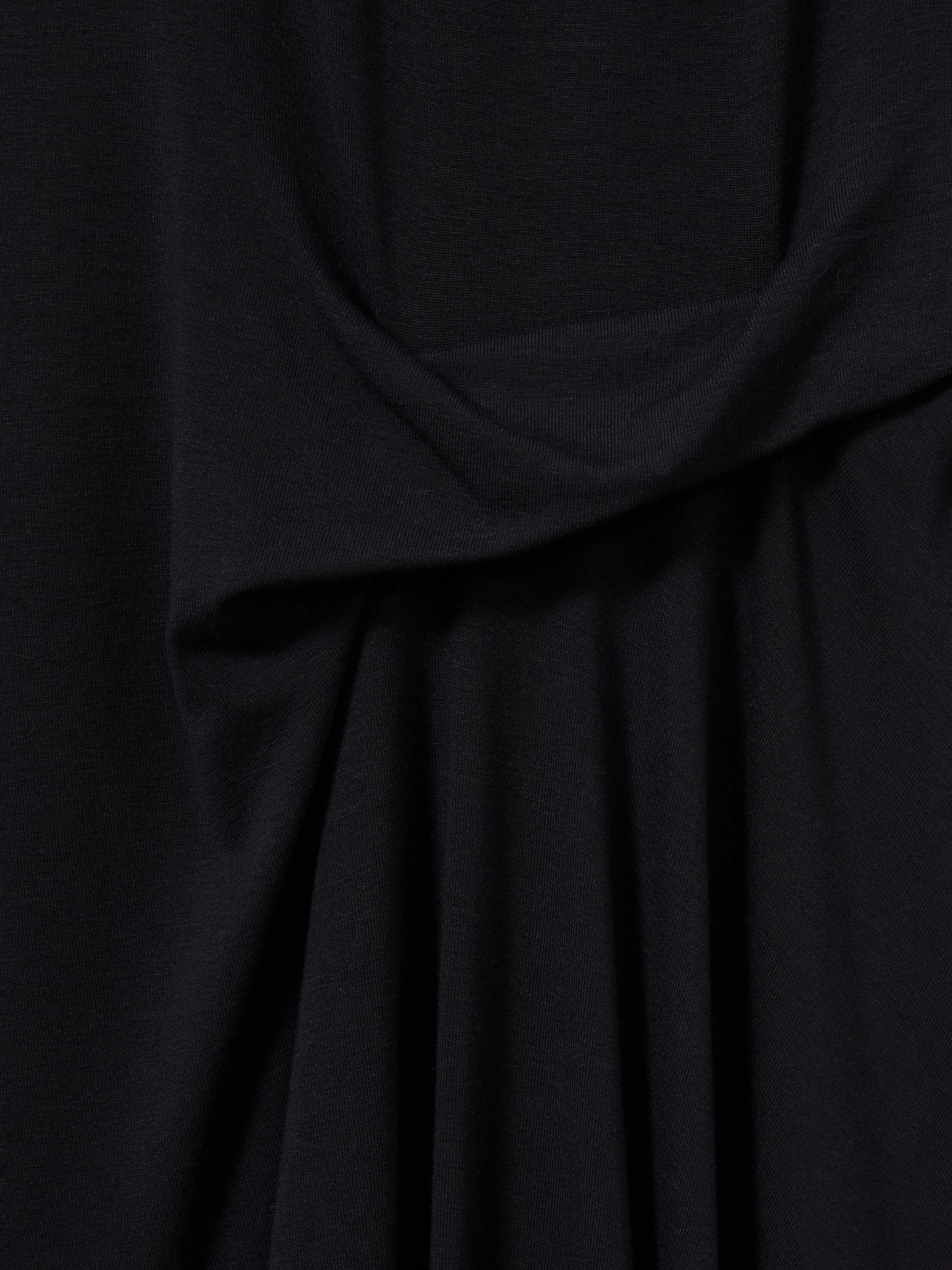 Jersey Draped Midi Dress in Navy Product Image
