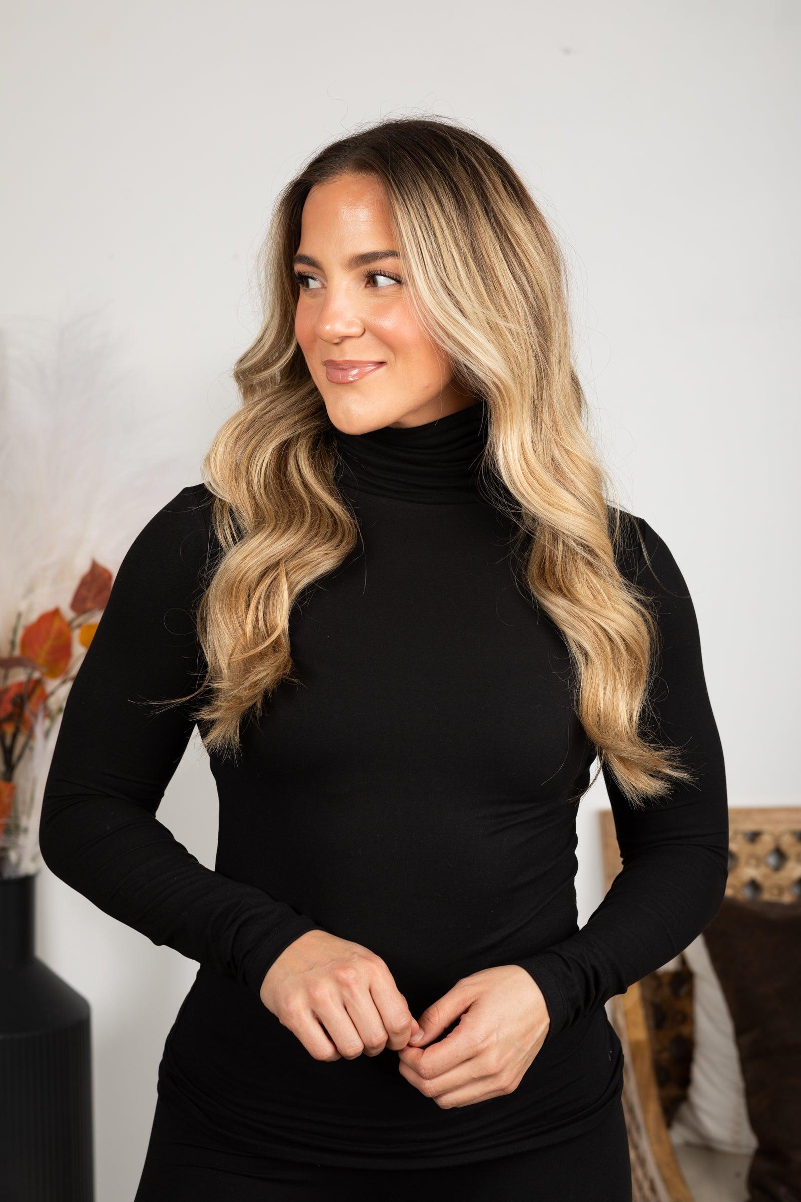 Microfiber Mock Neck and Leggings Set Product Image