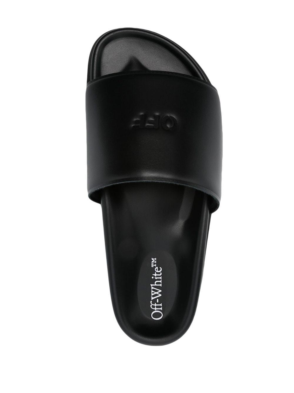 debossed-logo leather sandals Product Image