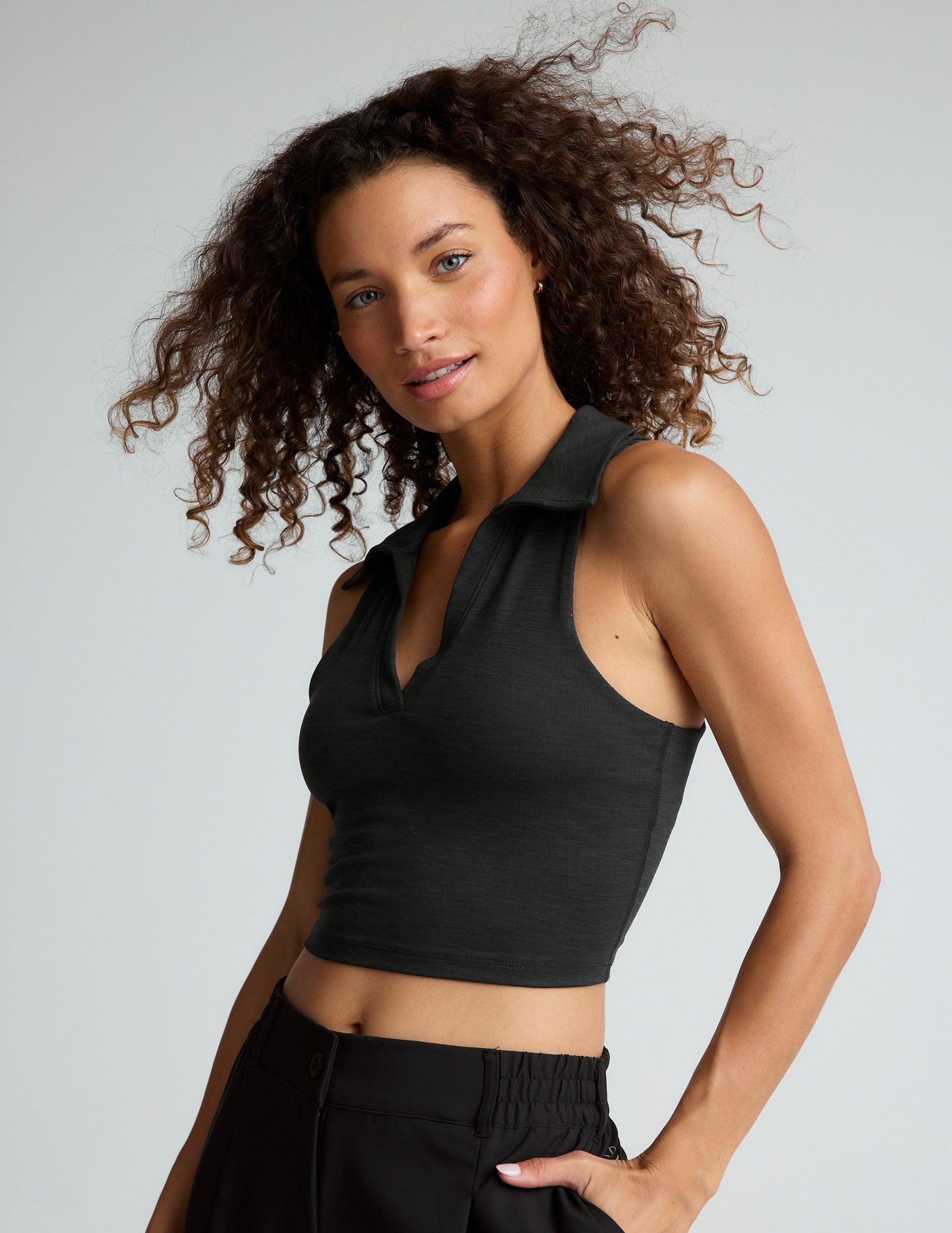 Heather Rib Prep Cropped Tank Product Image