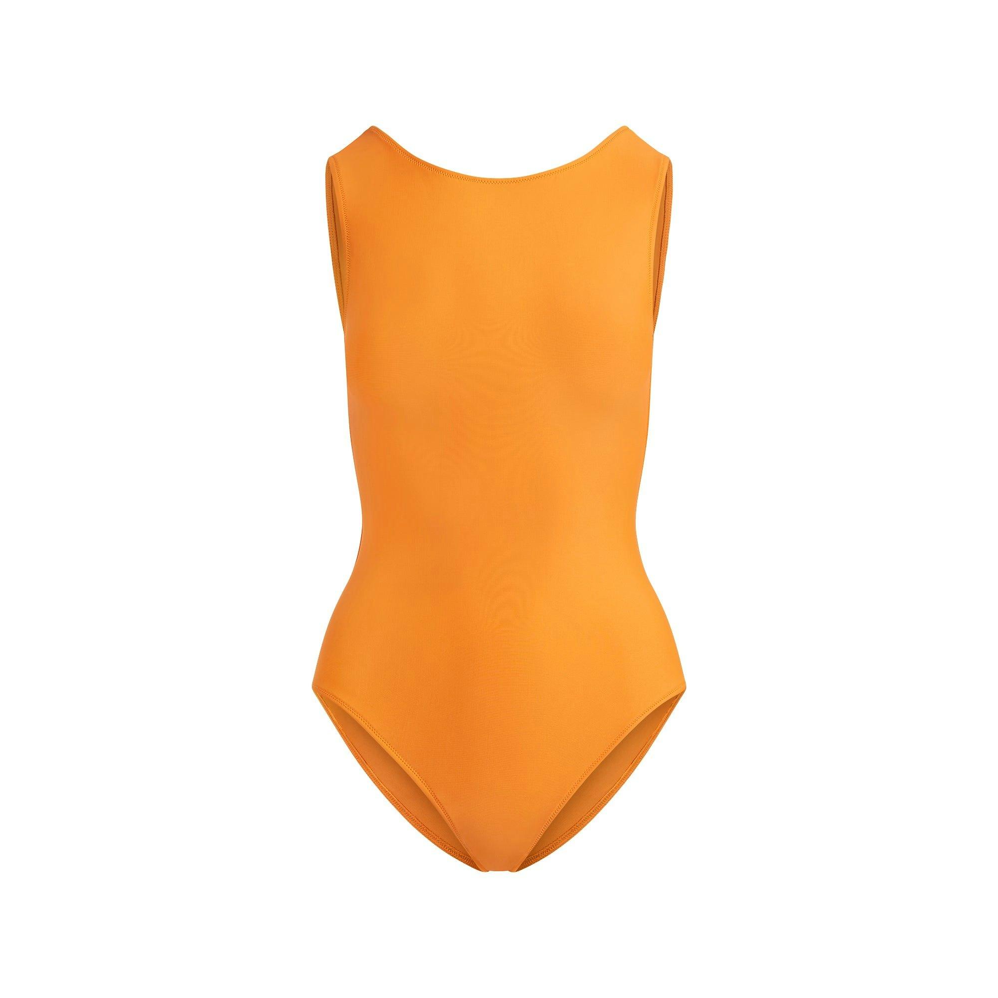 SIGNATURE SWIM HIGH NECK ONE PIECE | TANGERINE Product Image