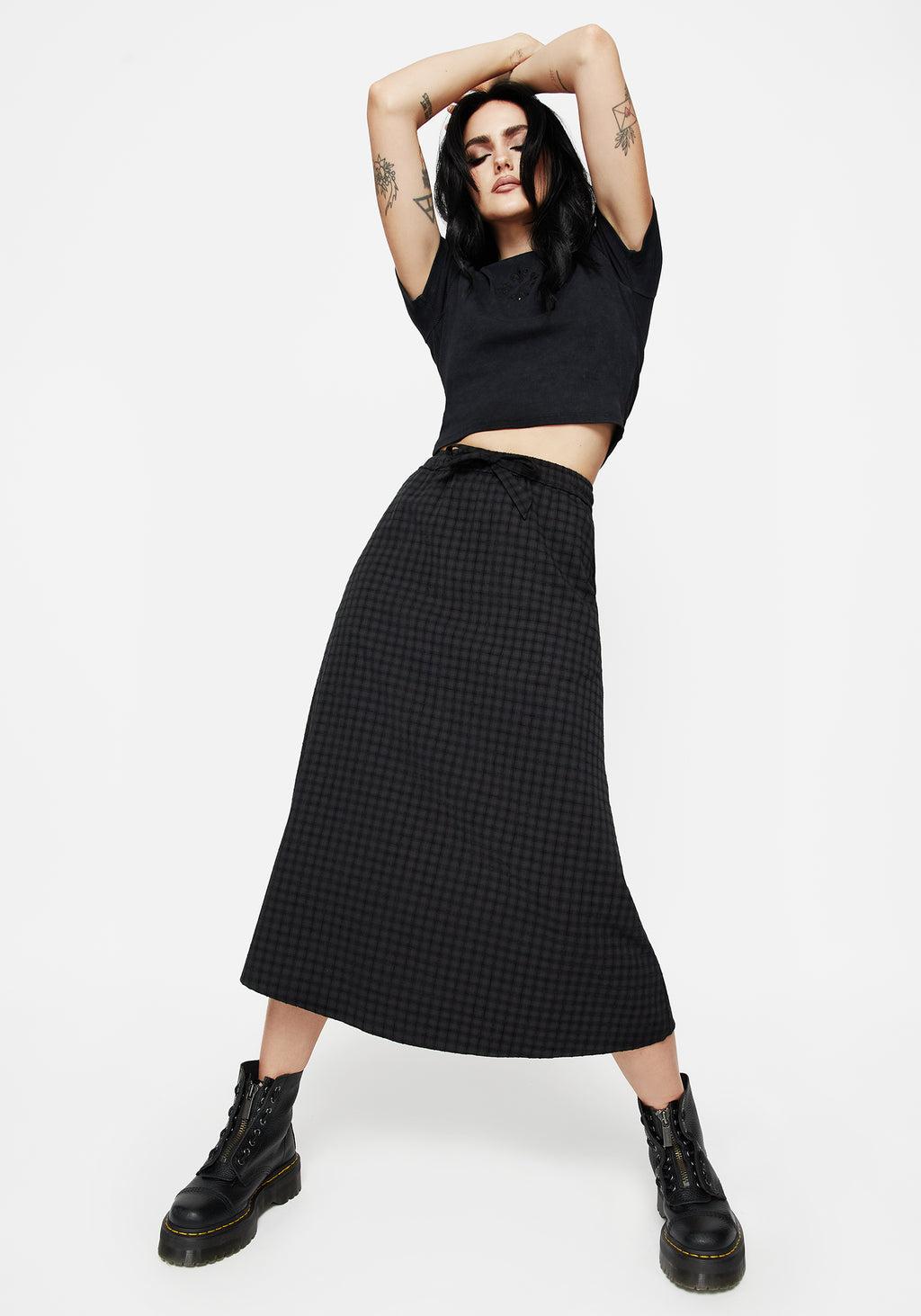 Ziggy Check Midi Skirt Product Image