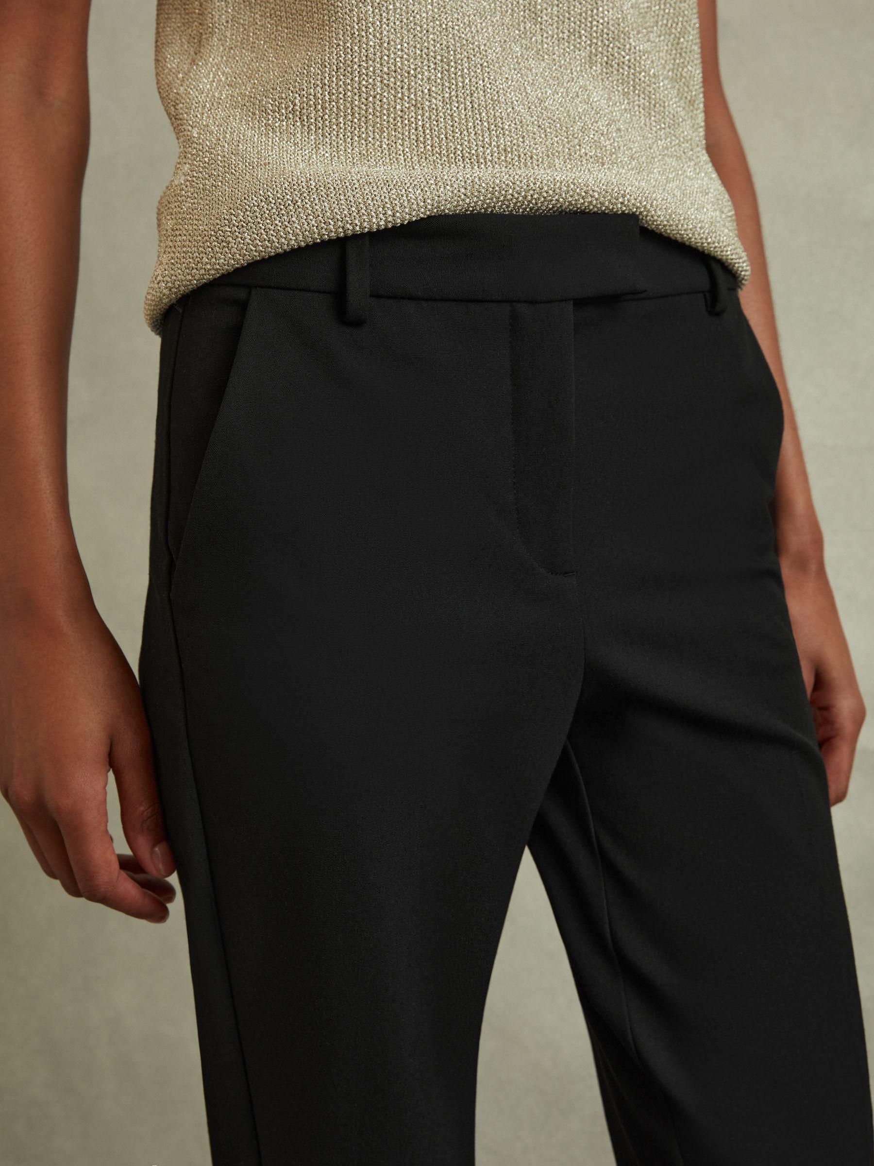 Slim Fit Tailored Trousers in Black Product Image