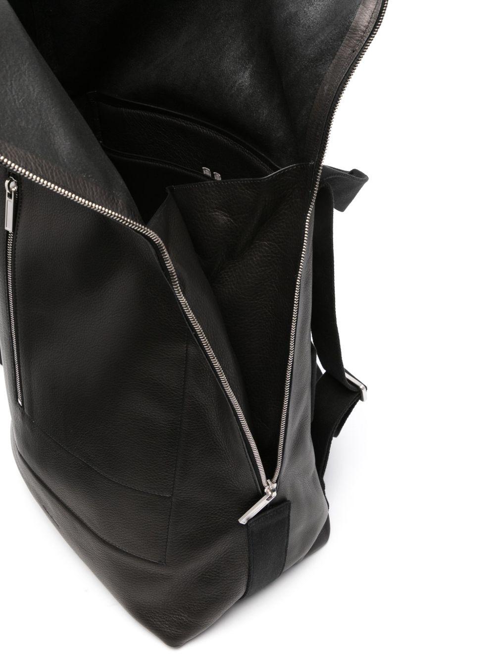 flap-detail leather cargo backpack Product Image
