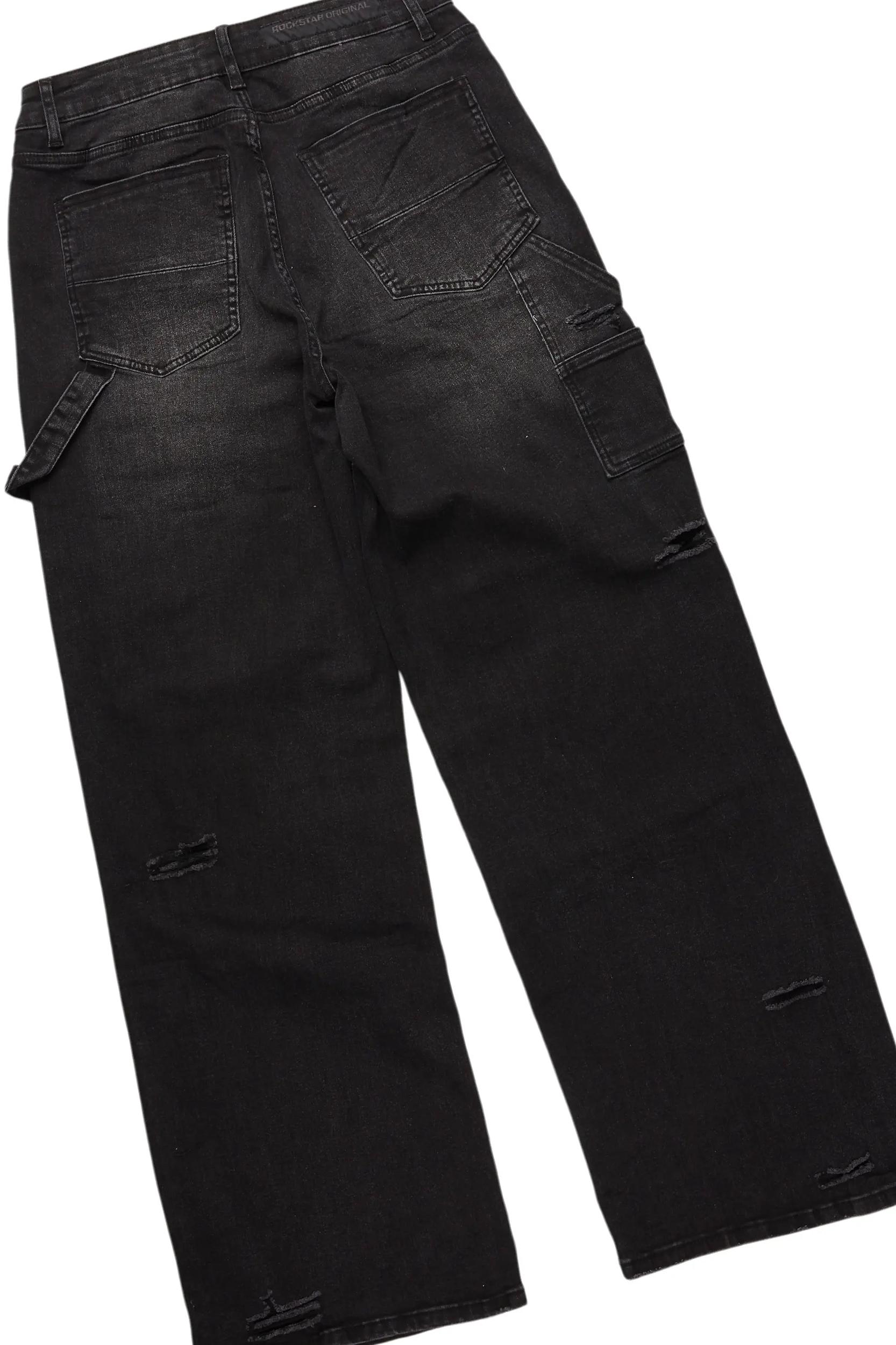 Banyan Black T-Shirt & Burain Baggy Fit Jean Bundle Male Product Image