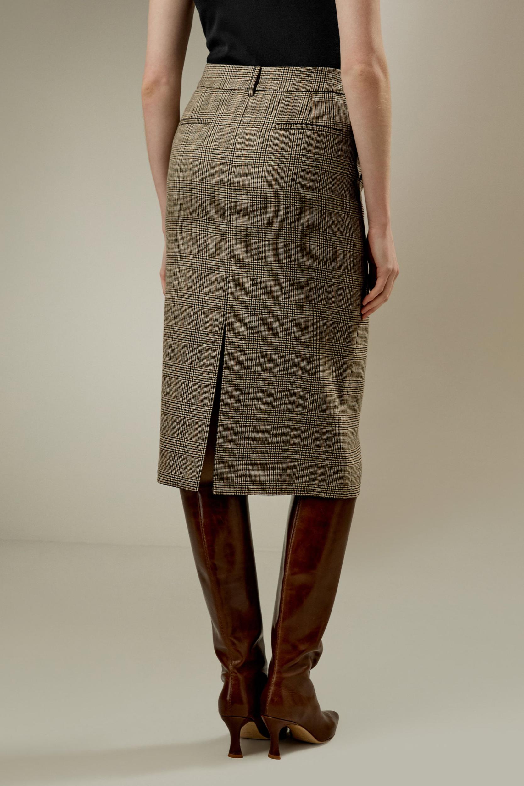 Sprezzatura Glen Check Pencil Skirt Product Image