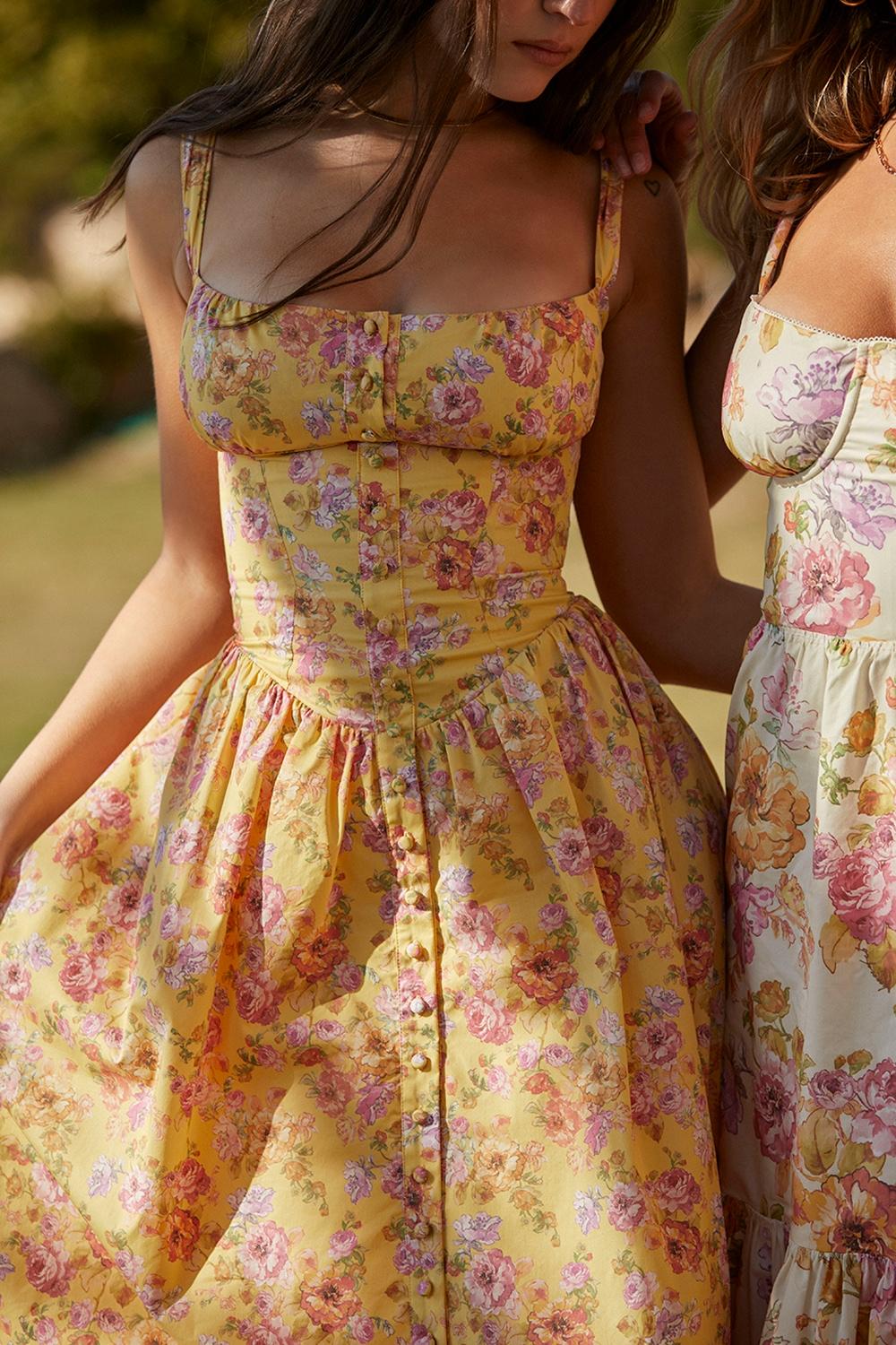 Tatiana  butter print midi sundress Product Image