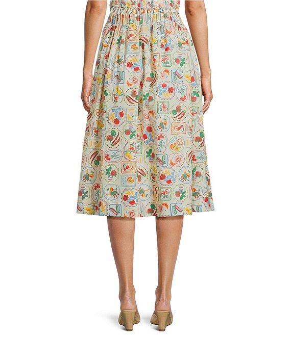 En Saison Nayeli Fruit Print Linen Blend Coordinating Midi Skirt Product Image