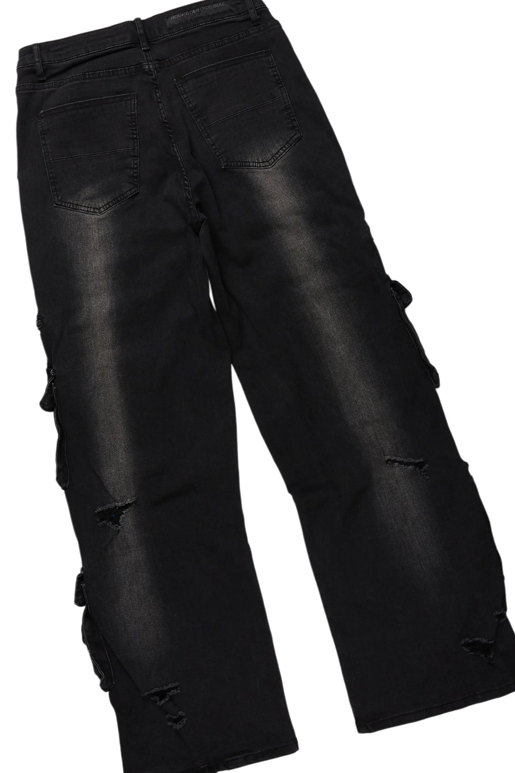 Fields Black/Purple Double Layer T-Shirt & Zorig Baggy Fit Jean Bundle Male Product Image