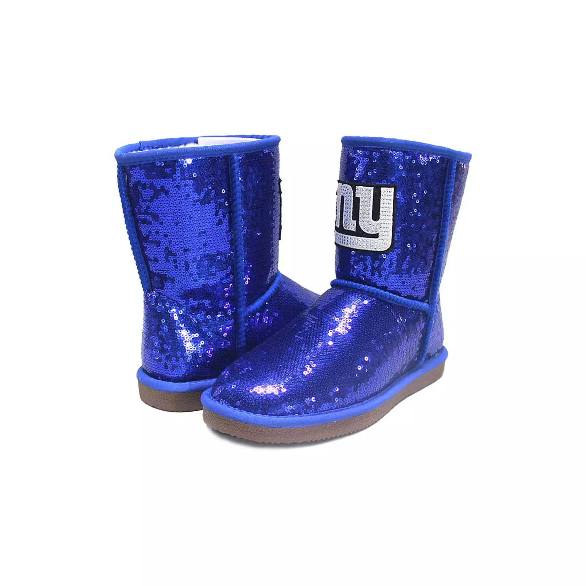 Women's Cuce New York Giants Sequin Boots, Size: 8, Blue Product Image
