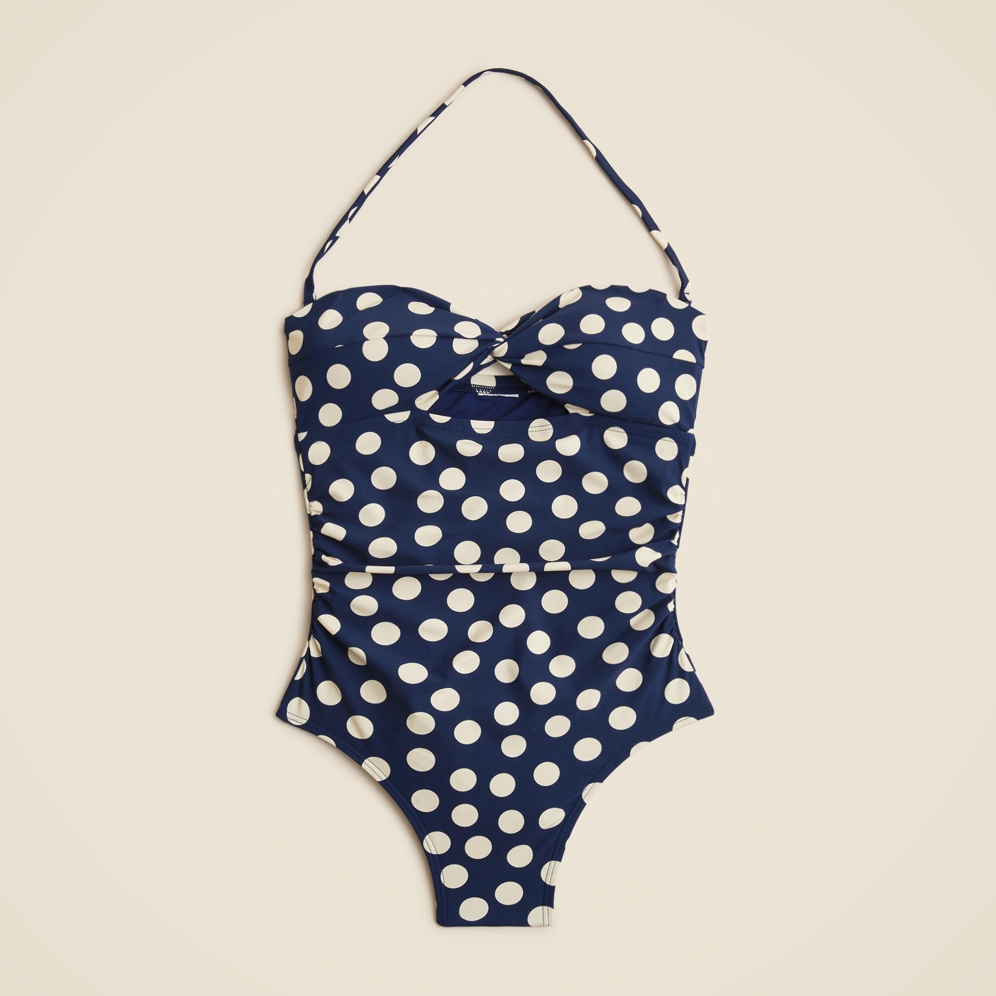 Gemma ruched bandeau cutout one-piece Product Image