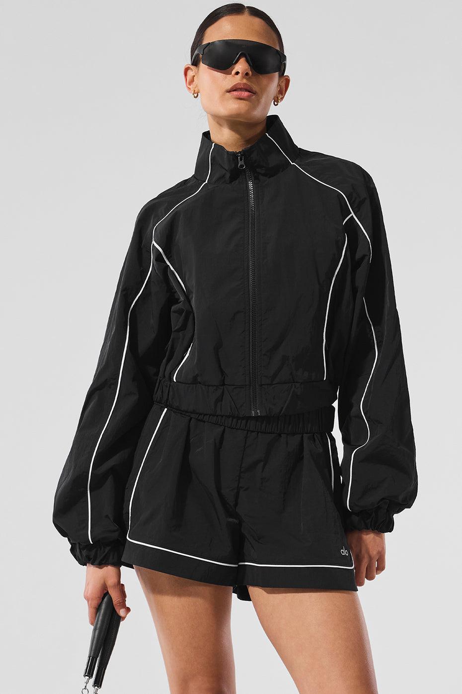 Motivate Full-Zip Track Jacket - Black/White Product Image