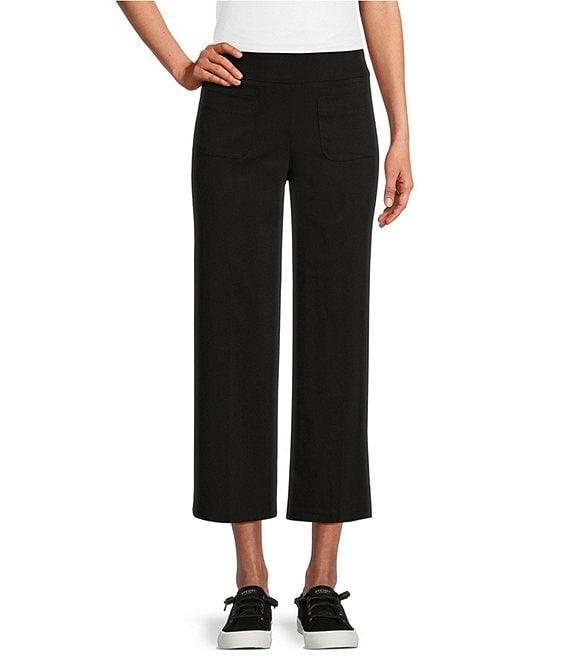 Allison Daley Wide Leg Patch Pocket Stretch Pull-On Crop Pants Product Image