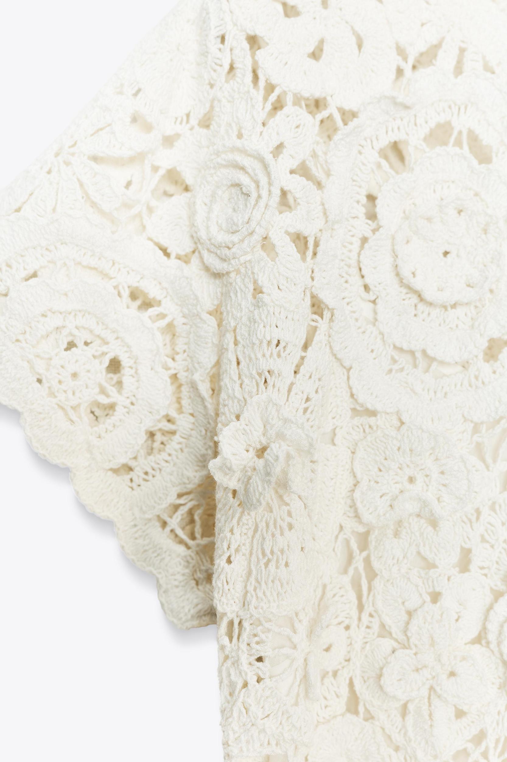 CROCHET MINI DRESS ZW COLLECTION Product Image