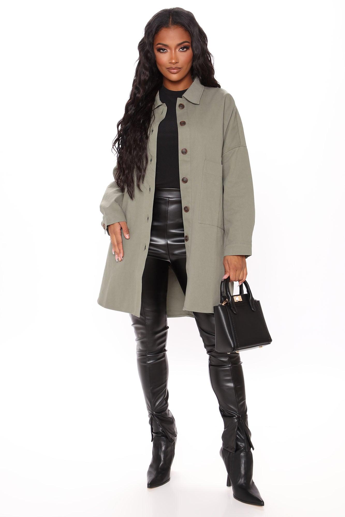 Daleyza Shacket - Olive Product Image