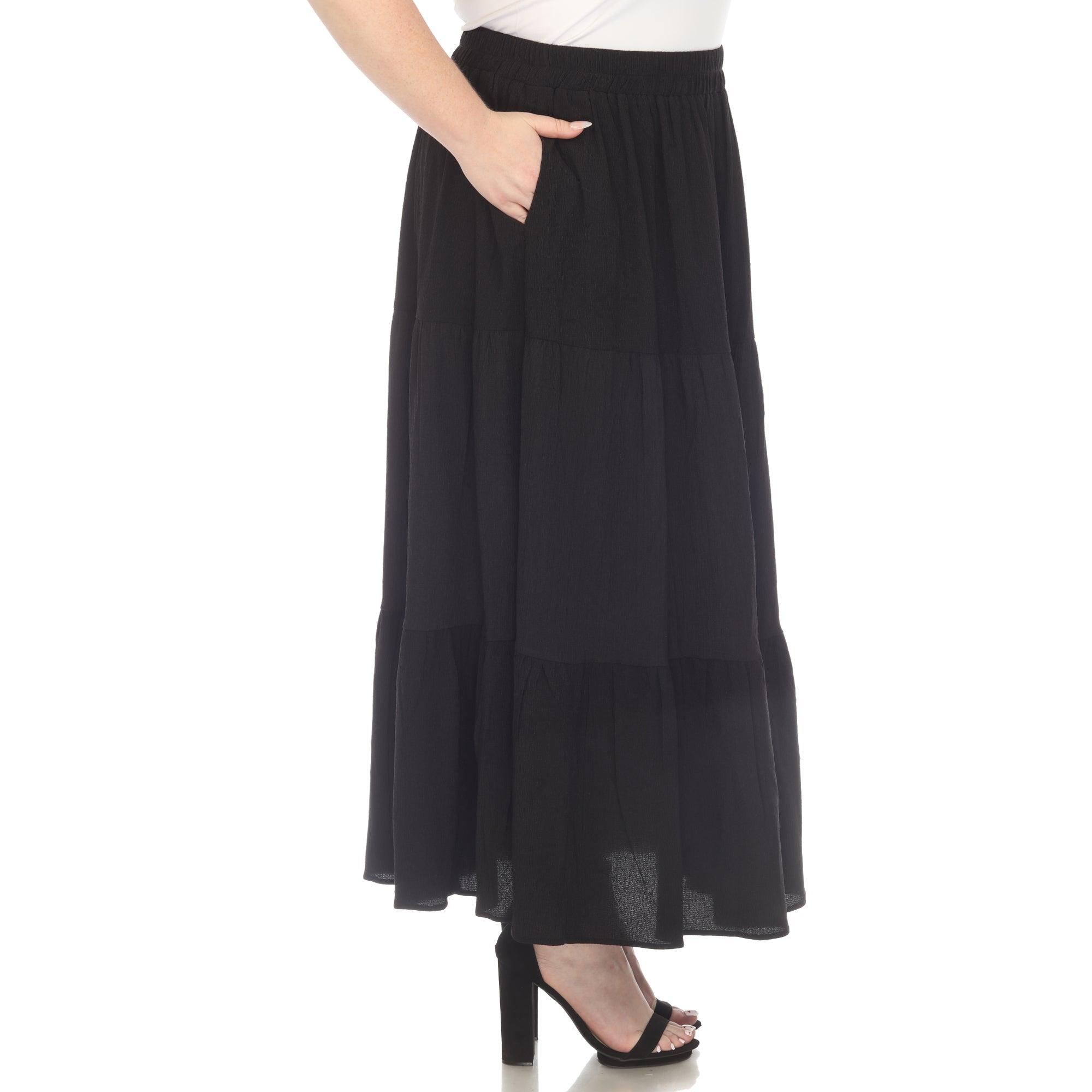 Pleated Tiered Maxi Skirt - Plus Product Image