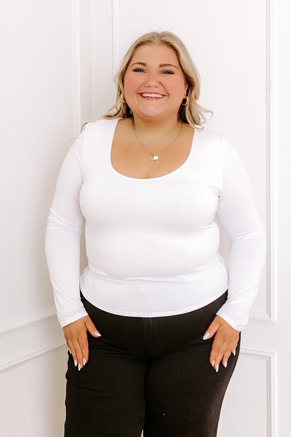 Sassy and Chic Top in White Curves Product Image