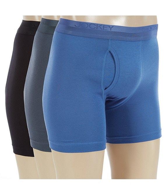 Jockey Signature Pima Cotton Mid-Rise Boxer Briefs 3-Pack Product Image